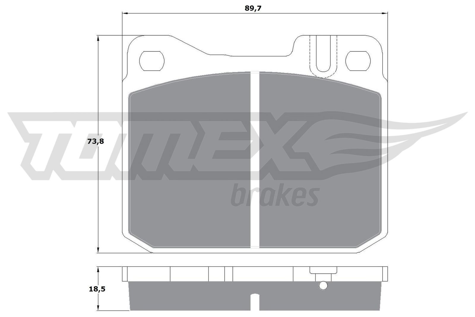 Obrázok Sada brzdových platničiek kotúčovej brzdy TOMEX Brakes  TX10224